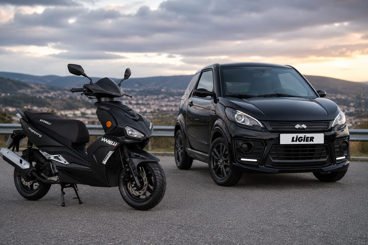 Moped (Viarelli) og mopedbil (Ligier) – klasse AM hos Trafikkskolesenteret